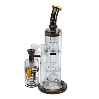 Bong din sticla 'BLACK LEAF' Blatant Multilevel | 35,5cm. - Boxed