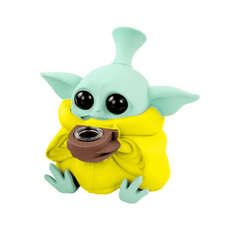 Bong din silicon 'URBAN CREW' Alien | Galben - 13cm.