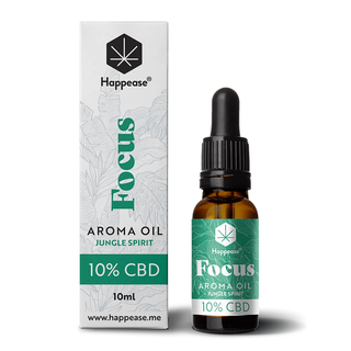 Ulei CBD 10% cu terpeni 'HAPPEASE' pentru concentrare 'JUNGLE SPIRIT' 10ml. – 1000mg.