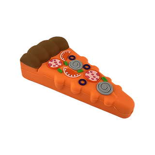 Pipa din silicon 'PIZZA' Mix | 10,5cm.