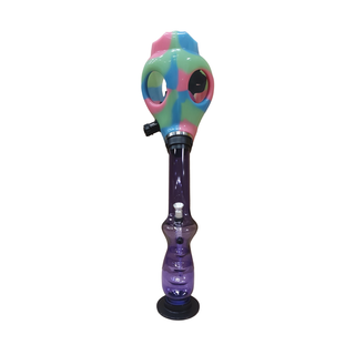 Bong din plastic 'GAS MASK' Multicolor V2 | 39cm.