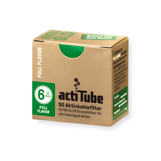 Filtre 'ACTITUBE' cu carbune activ 'EXTRA SLIM' Albe | 6mm. - x50