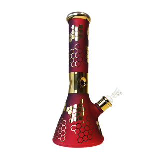 Bong din sticla 'BLACK SHEEP' Red Bee Hexagon | 32cm.