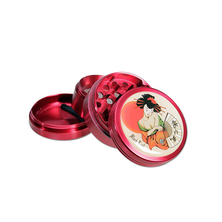 Grinder 'BLACK LEAF' Geisha | 4-Parti - 40mm.