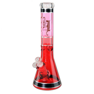 Bong din sticla 'BLACK LEAF' Beaker | 35cm.