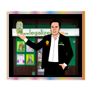 Sticker holografic 'LEGALIZEIT' Keep Calm | 7,81x9cm.
