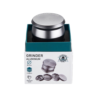Grinder 'CHAMP HIGH' Silver | 4-Parti - 60mm.