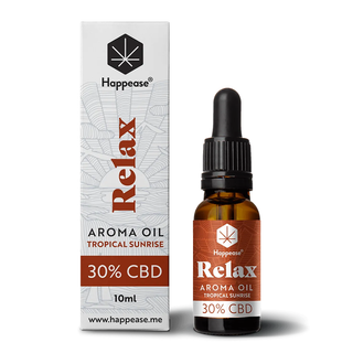 Ulei CBD 30% cu terpeni 'HAPPEASE' pentru relaxare 'TROPICAL SUNRISE' 10ml. – 3000mg.