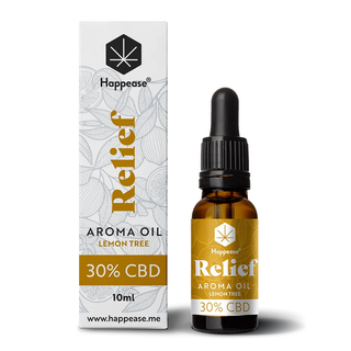 Ulei CBD 30% cu terpeni 'HAPPEASE' pentru stres 'LEMON TREE' 10ml. – 3000mg.