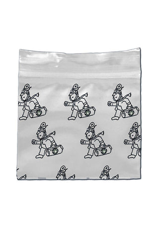 Pungi Zip-Lock 'BLACK LEAF' Doctor | 40x40mm. - x100