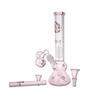 Bong din sticla 'BLACK LEAF' Bitch Perco Ice | 30cm. - Boxed