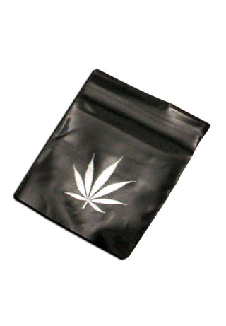 Pungi Zip-Lock 'BLACK LEAF' Hemp | 60x80mm. - x100