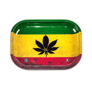 Tava de rulat 'V-SYNDICATE' Rasta Leaf | 14x18cm.