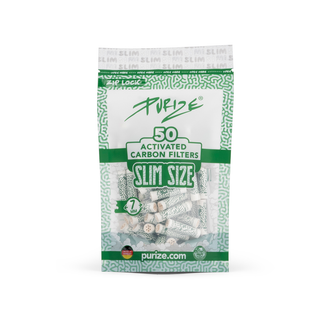 'PURIZE' activated carbon filters 'SLIM' White | 7mm. – x50