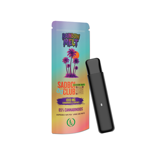 CBD vaporizer with terpenes 'LEGALIZEIT &amp; SADBOI CLUB SESSION' Rainbow Melt | 85% - 1ml.