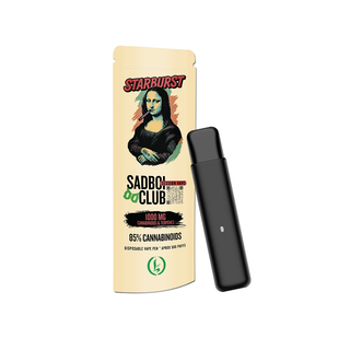 CBD Vaporizer with Terpenes 'LEGALIZEIT &amp; SADBOI CLUB SESSION' Starburst | 85% - 1ml.