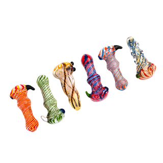 Pipa din sticla 'SPOON' Mix | 8cm.