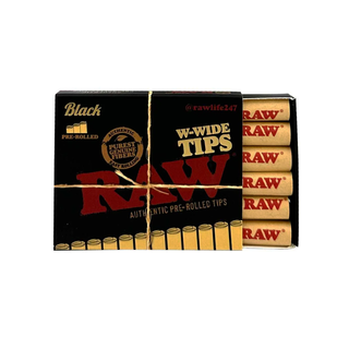 Pre-rolled 'RAW' Filters 'W-WIDE' | Black - x18