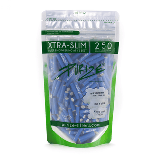 Filtre ‘PURIZE’ cu carbune activ ‘EXTRA SLIM’ Albastre | 6mm. – x250