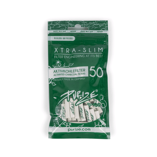 Filtre ‘PURIZE’ cu carbune activ ‘EXTRA SLIM’ Albe | 6mm. – x50