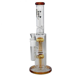 Bong din sticla 'BLACK LEAF' Tree Percolator 16-Arm | 35,5cm.