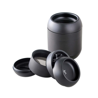 Grinder 'BLACK LEAF' Barrel Black | 4-Parti - 50mm.
