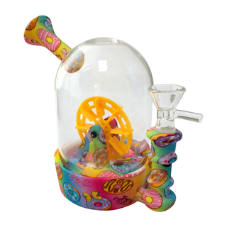 Bong din silicon 'SPINNING WHEEL' Donuts | 16cm.