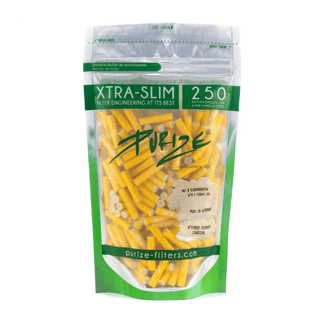 Filtre ‘PURIZE’ cu carbune activ ‘EXTRA SLIM’ Galbene | 6mm. – x250