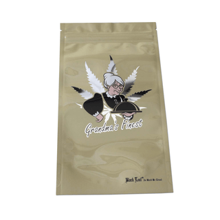 Pungi Zip-Lock ‘BLACK LEAF’ Anti-miros ‘GRANDMA'S FINEST’ | 102x192mm. – x1