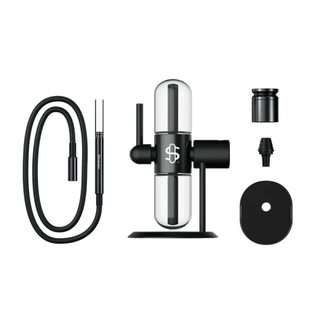 Bong din sticla 'STUNDENGLASS' Gravity Hookah Kompact | Negru - 35cm.