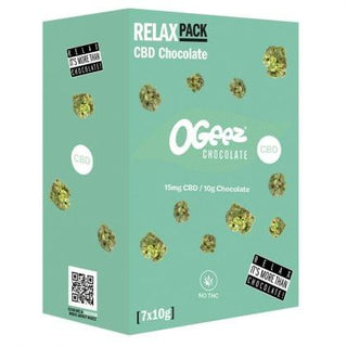 Ciocolata 'OGEEZ' Relax pack cu 15mg 'CBD' | 7 x 10g.