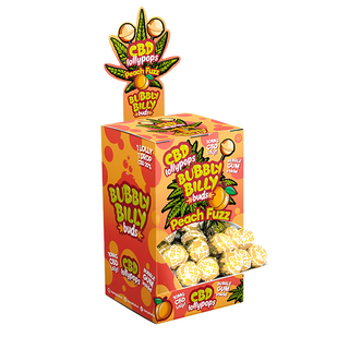 CBD Lollipops 'BUBBLY BILLY' Peach | 10mg. CBD – 17gr.