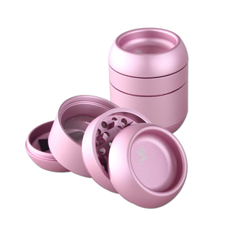 Grinder 'BLACK LEAF' Barrel Pink | 4-Parti - 50mm.