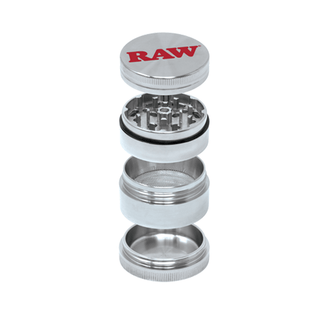 Grinder 'RAW' Silver | 4-Parti - 56mm.