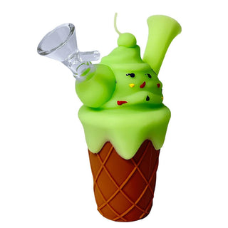 Bong din silicon 'ICE CREAM' Verde | 14cm.