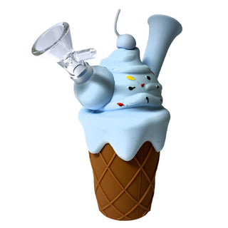 Bong din silicon 'ICE CREAM' Albastru | 14cm.