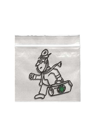 Pungi Zip-Lock 'BLACK LEAF' Doctor | 60x80mm. - x100